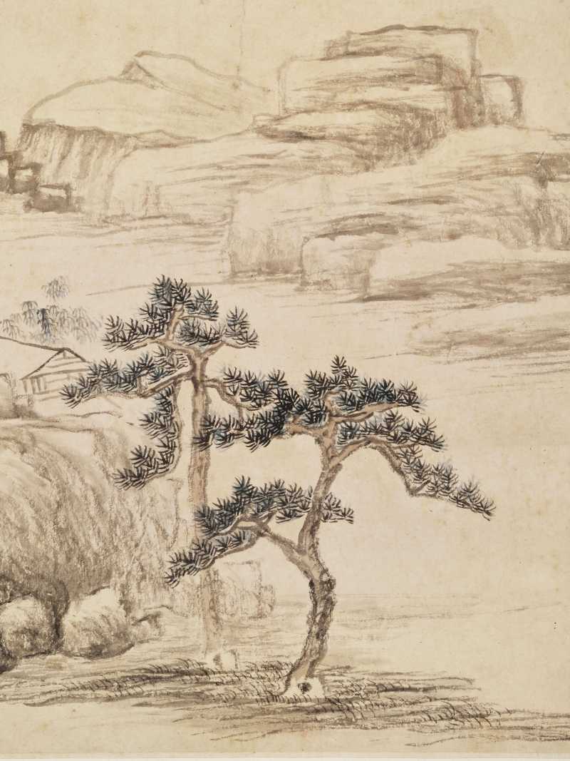 丙辰（1676年）、戊子（1708年）作 王鉴（款）、王翚（款）等七家 诸家山水册 - 图21