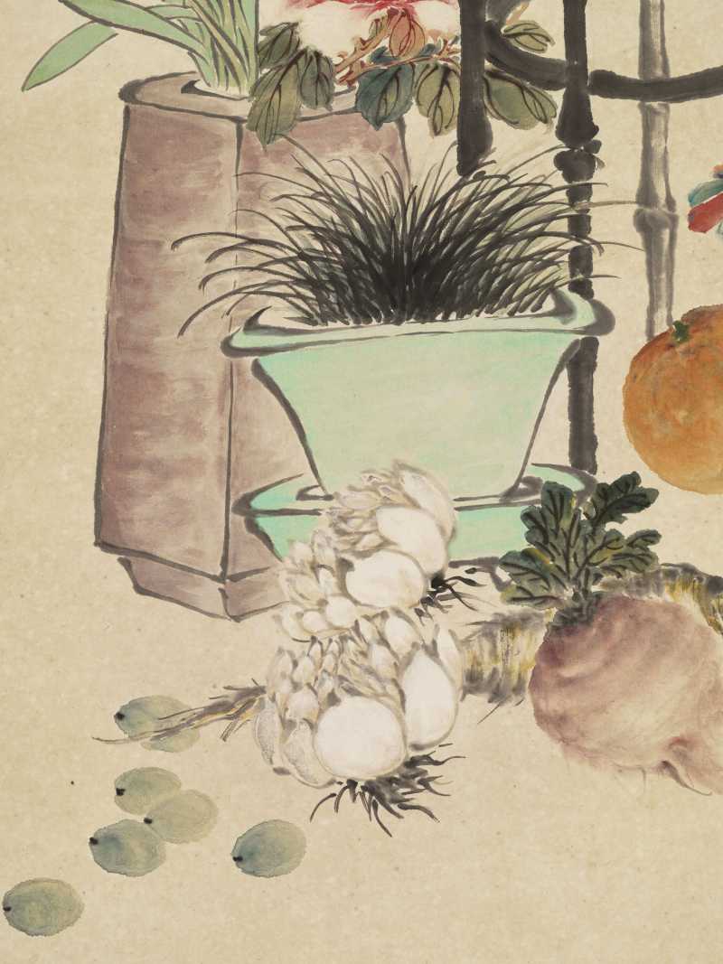 戊子（1948年）作 潘铸 清供图 - 图7