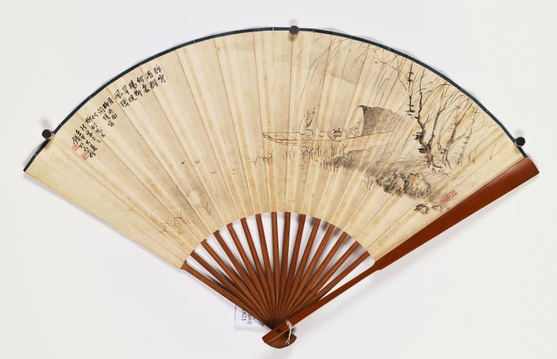 壬午（1942年）作 钱松嵒、云楼 听笛观月·行书五言诗 - 图2