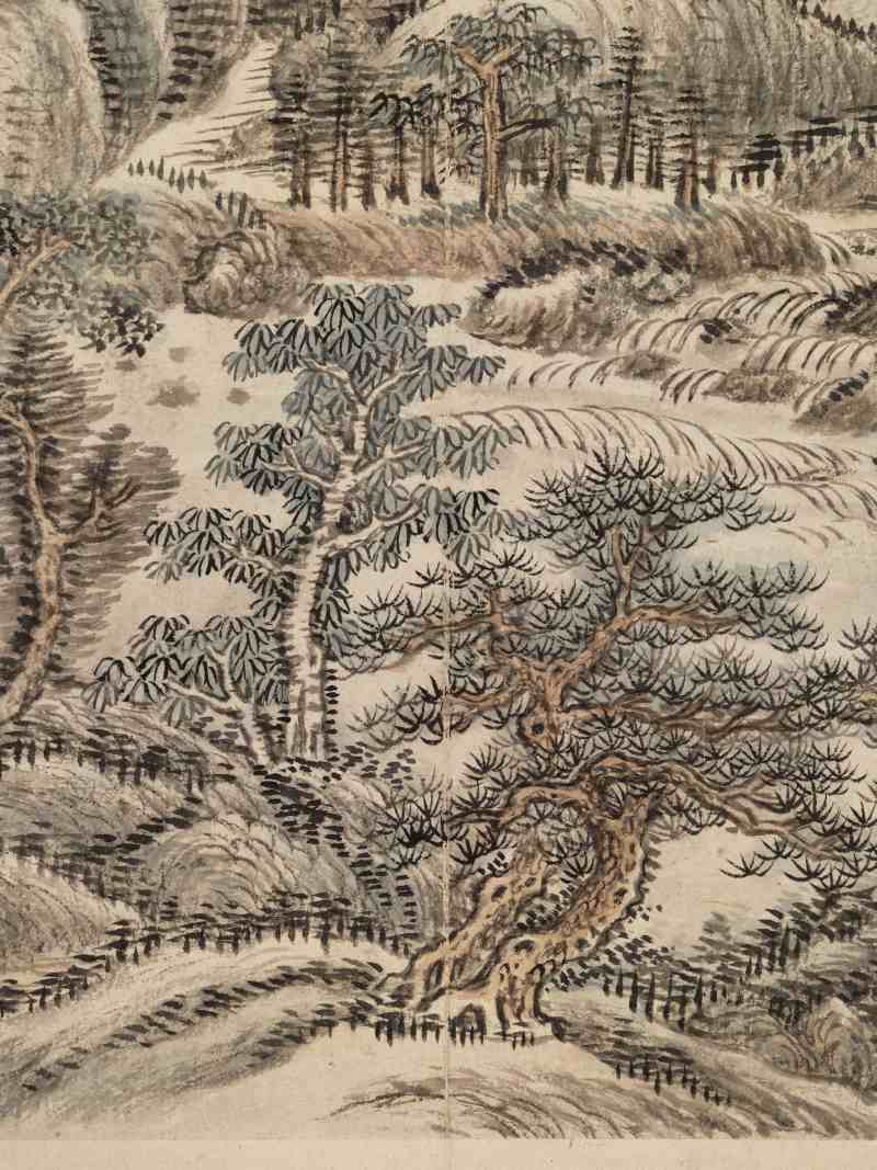 庚申（1680年）作 王翚（款） 仿元人山水二帧 - 图6