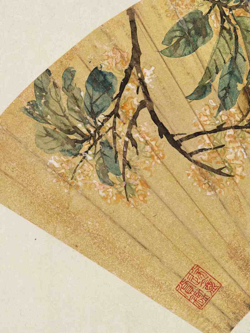 任薰 高士、花鸟二帧 - 图11