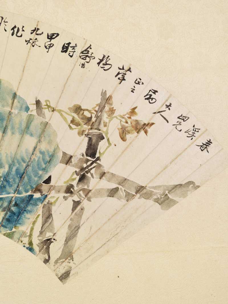 甲申（1884年）、壬午（1882年）、 壬子（1852年）作 舒浩、刘德六 花鸟三帧 - 图14
