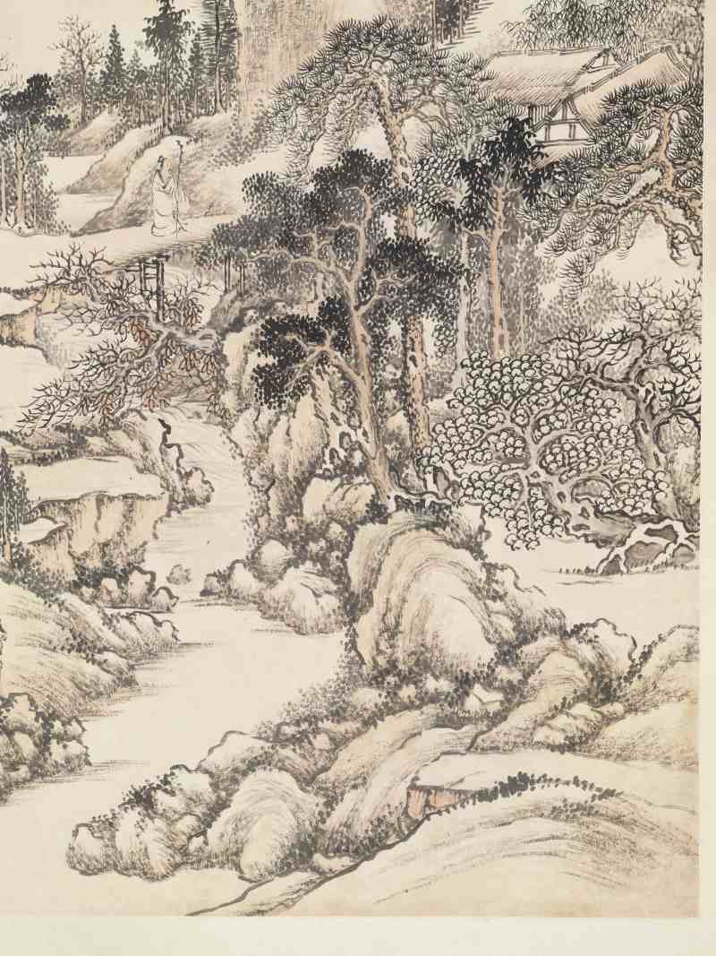 壬戌（1922年）作 顾颐 秋山策杖 - 图4