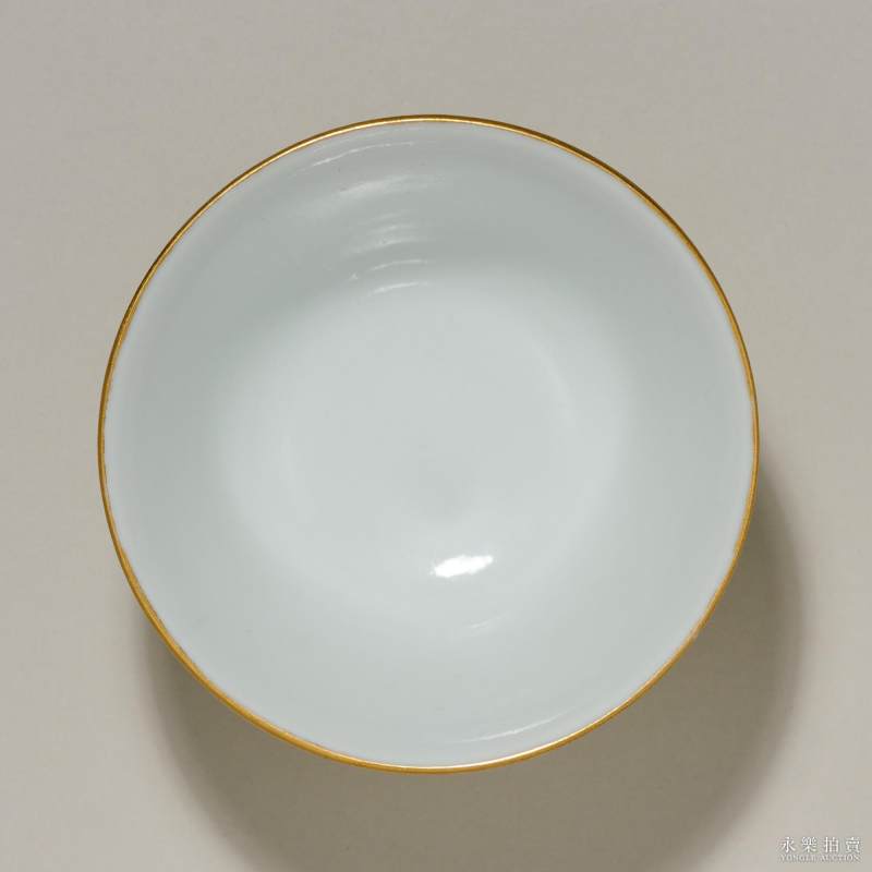 清同治 黄地粉彩兰花杯 - 图4