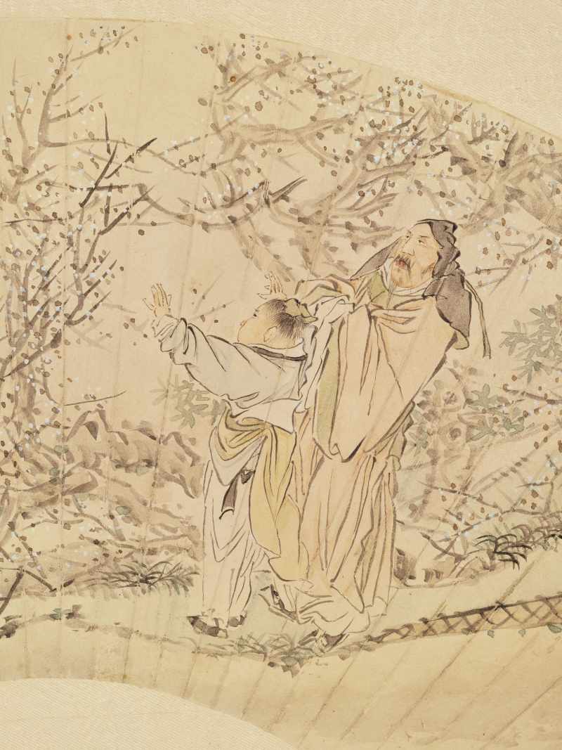庚寅（1890年）、丙子（1876年）作 沙馥 人物花鸟五帧 - 图23