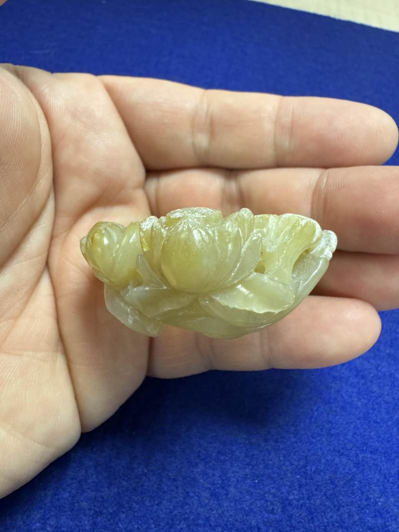 元 白玉紅沁荷葉式水洗 - 图9