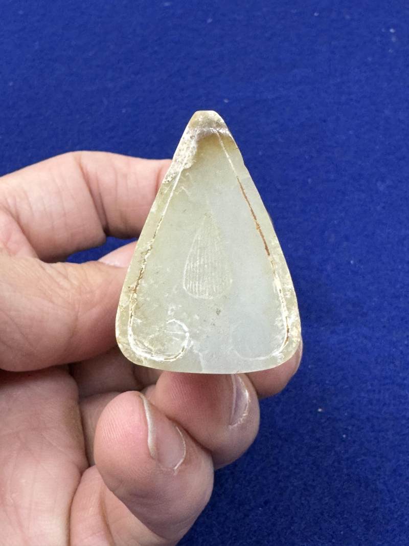 白玉勾連雲紋飾一對 - 图26