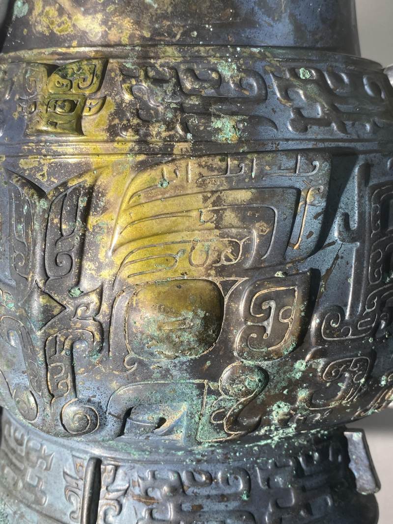 青銅「蛷辦」 獸面紋提梁卣 - 图23