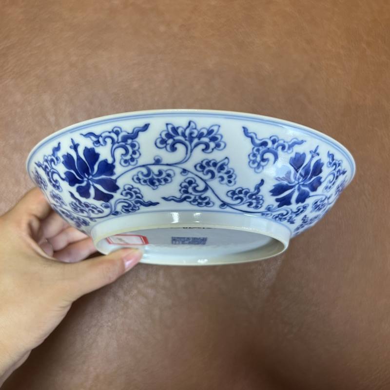 清乾隆 青花缠枝宝相花纹盘 - 图5