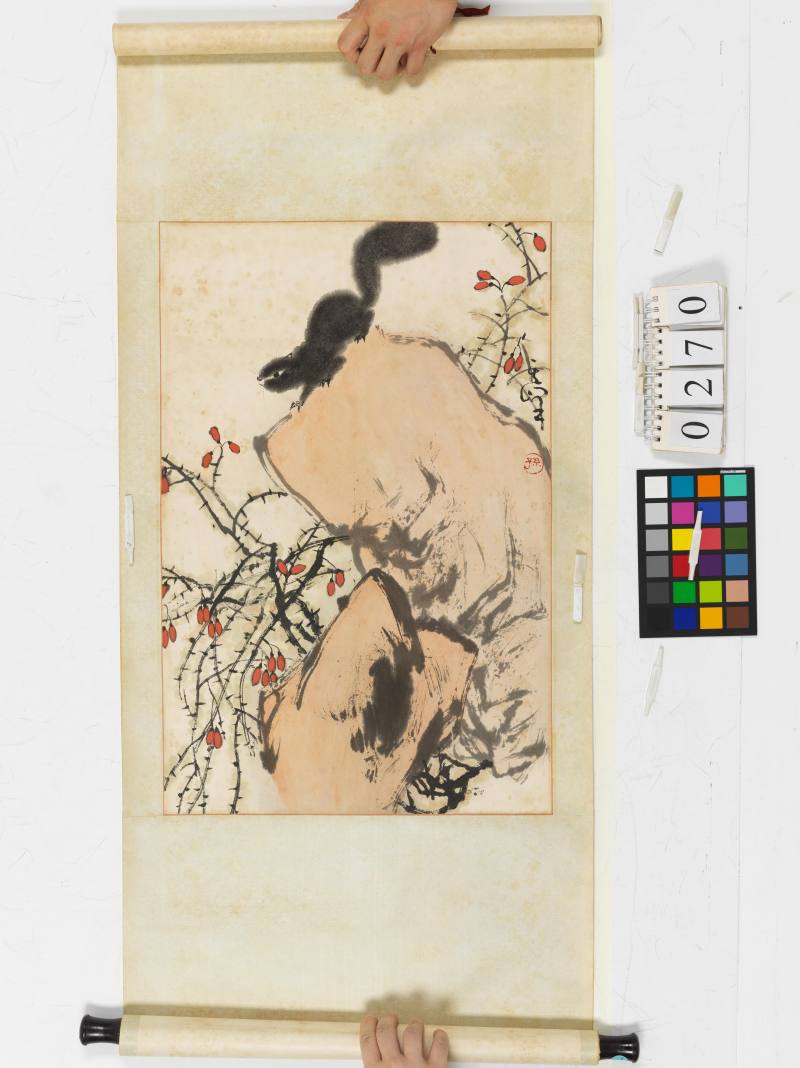 孫其峰 紅葉松鼠 - 图2