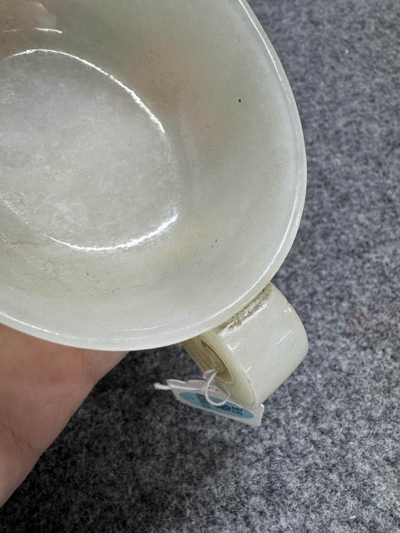 清早期 白玉卷雲柄杯 - 图10