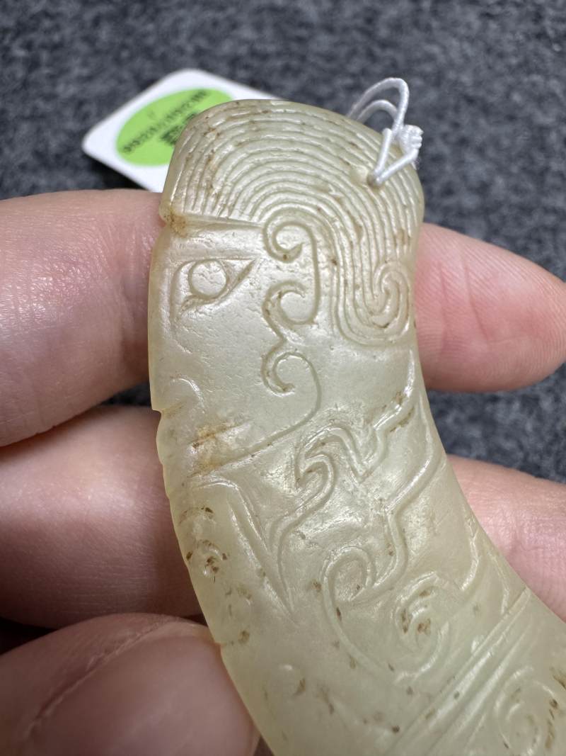 黃玉人鳳合體蹲坐神像 - 图6