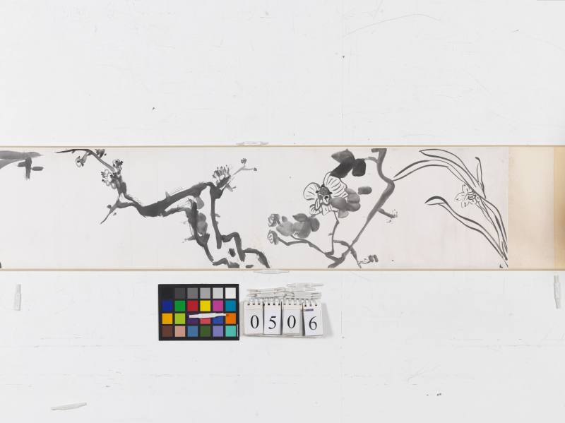 壬寅（1962年）作 丁衍庸 水墨花鳥卷 - 图2