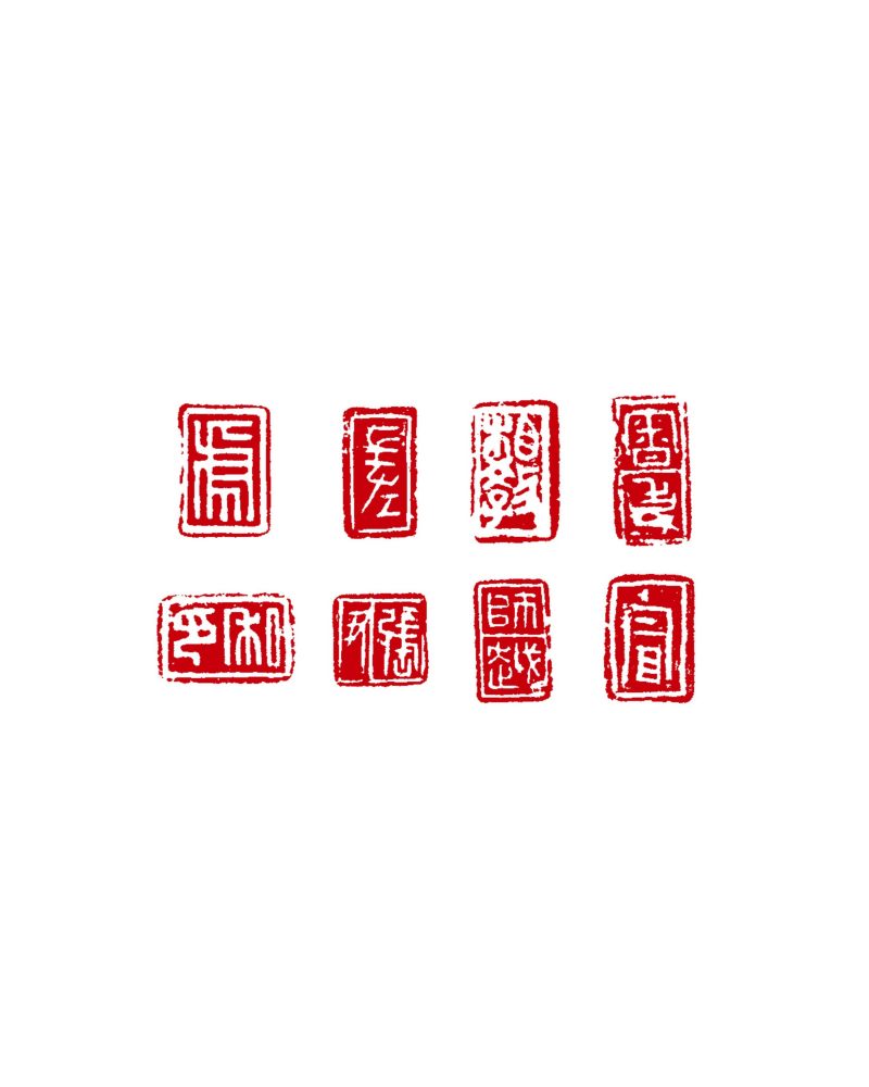 鼻鈕銅私印一組八件 - 图2