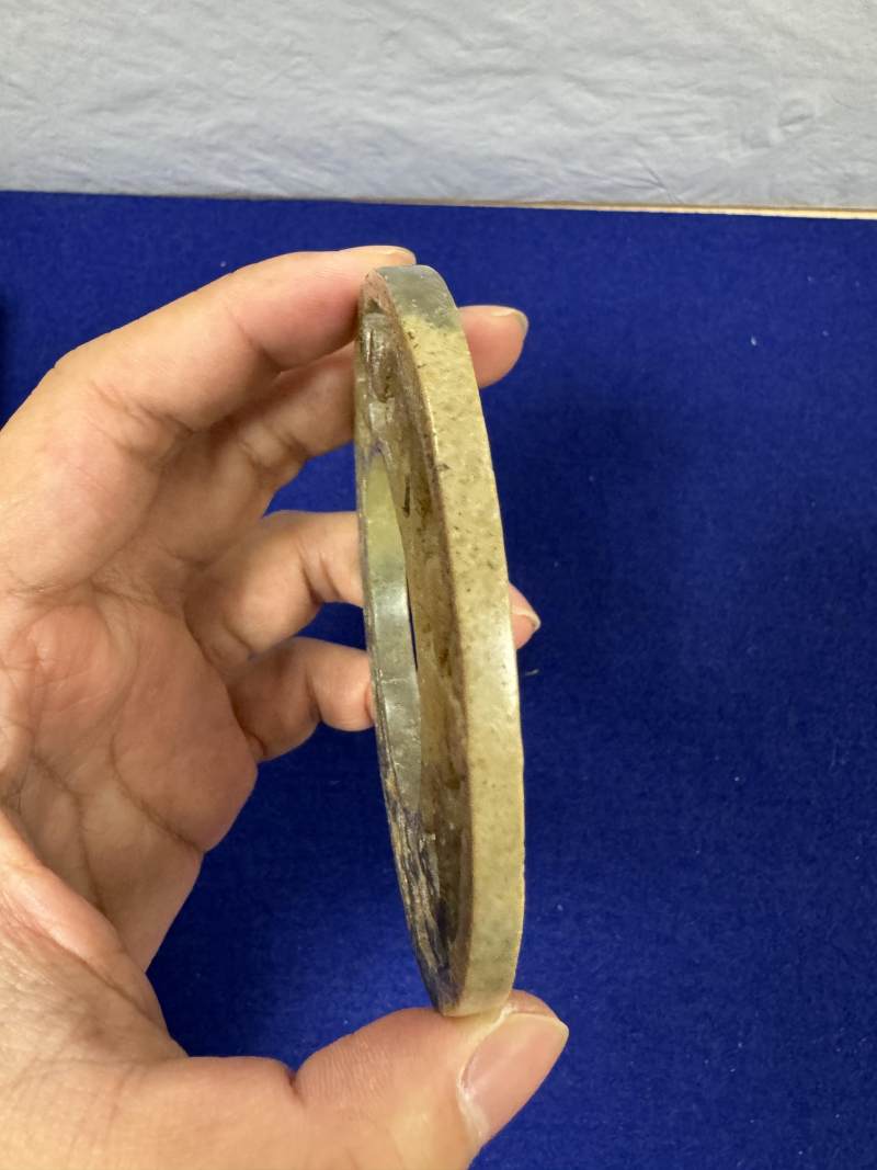 玉鏤雕人物龍紋環 - 图14