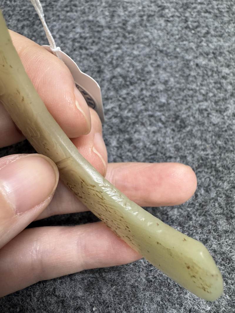 黃玉人鳳合體蹲坐神像 - 图11