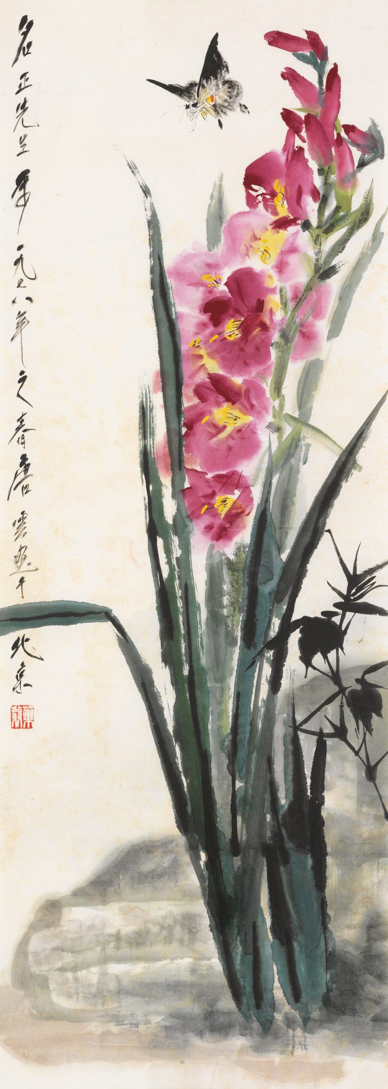 1978年作 唐 雲 花蝶富貴