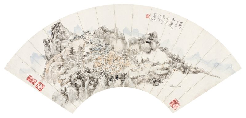 丁卯（1927年）作 黃賓虹 山居歸舟