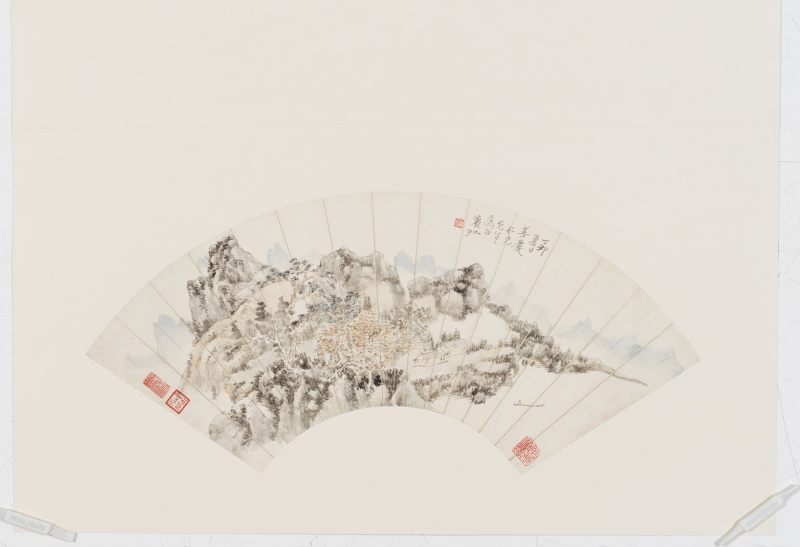 丁卯（1927年）作 黃賓虹 山居歸舟 - 图2