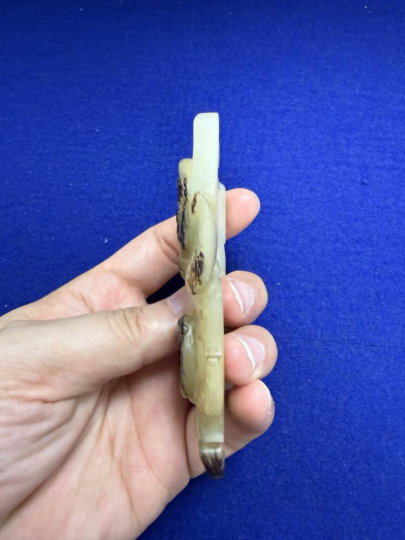玉黑沁龍鳳紋佩 - 图4