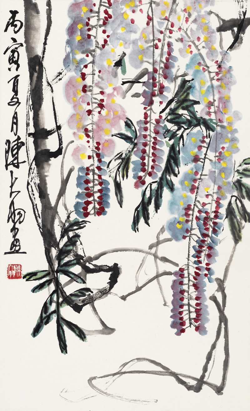 丙寅（1986年）作 陳大羽 紫藤