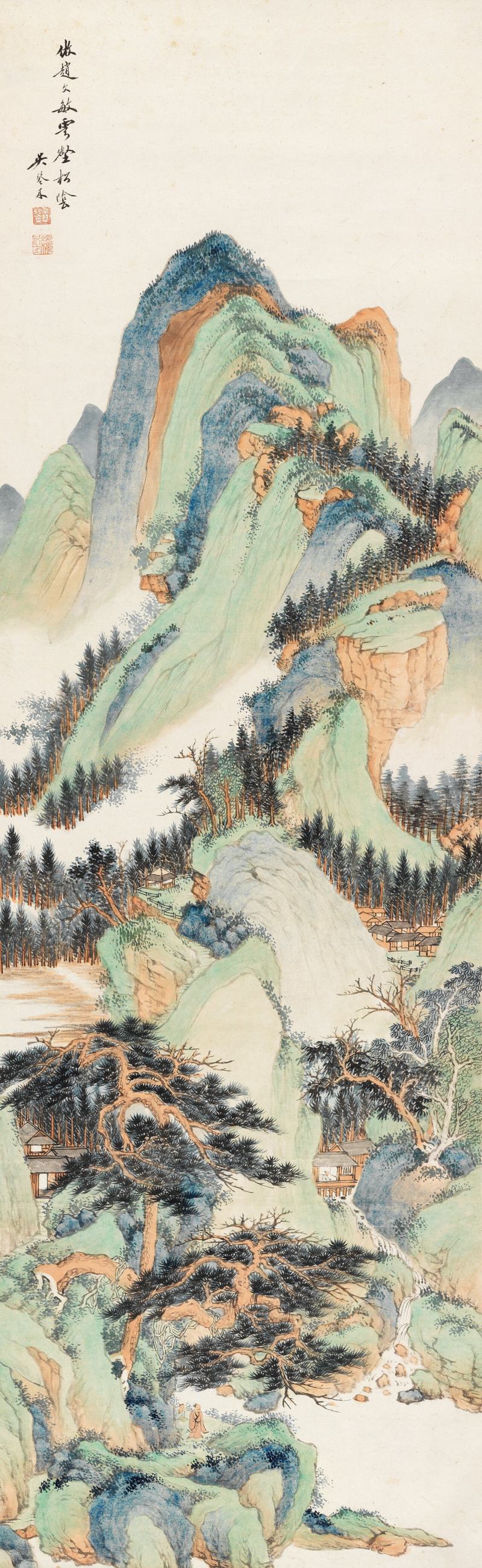 吳琴木 雲壑松陰