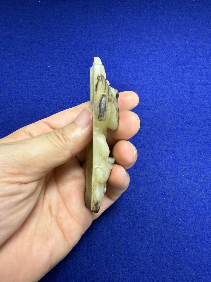 玉黑沁龍鳳紋佩 - 图6