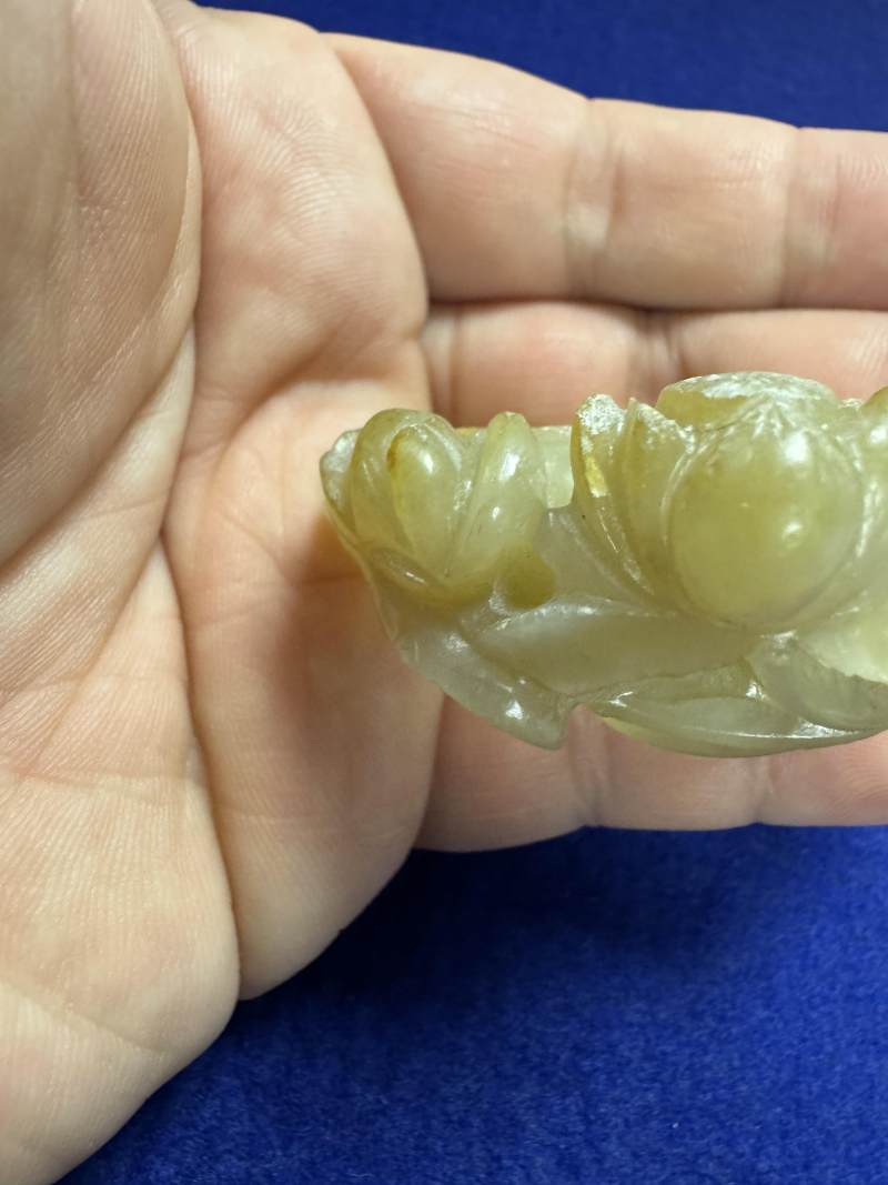 元 白玉紅沁荷葉式水洗 - 图10