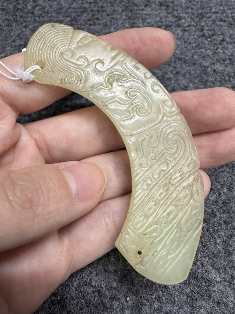 黃玉人鳳合體蹲坐神像 - 图15