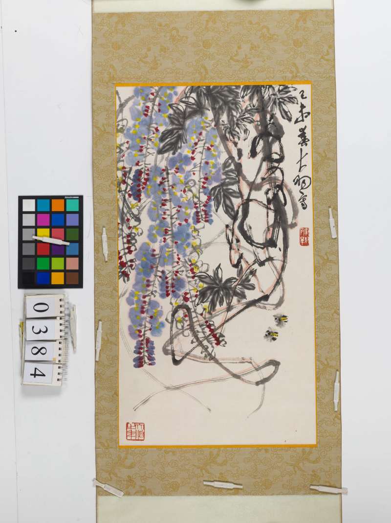 己未（1979年）作 陳大羽 紫藤蜜蜂 - 图3