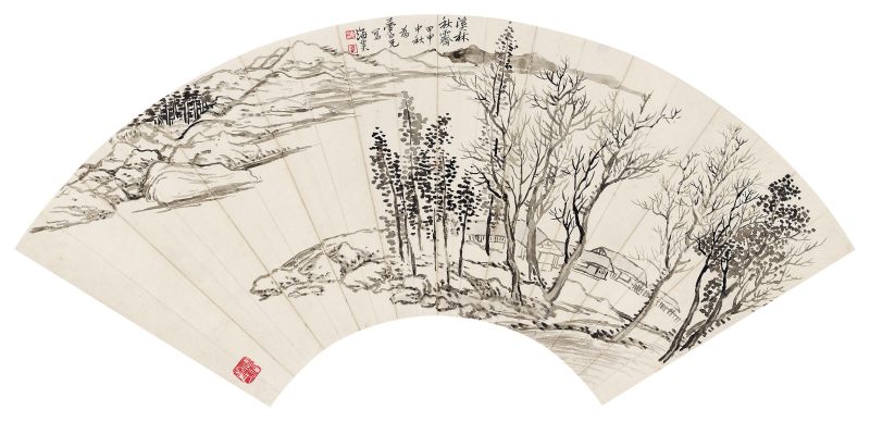 甲申（1944年）作 劉海粟 溪林秋霽