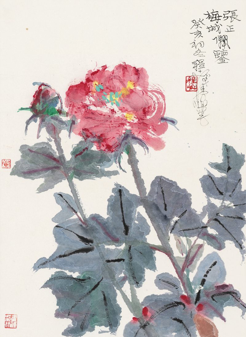 癸亥（1983年）作 程十髮 牡丹