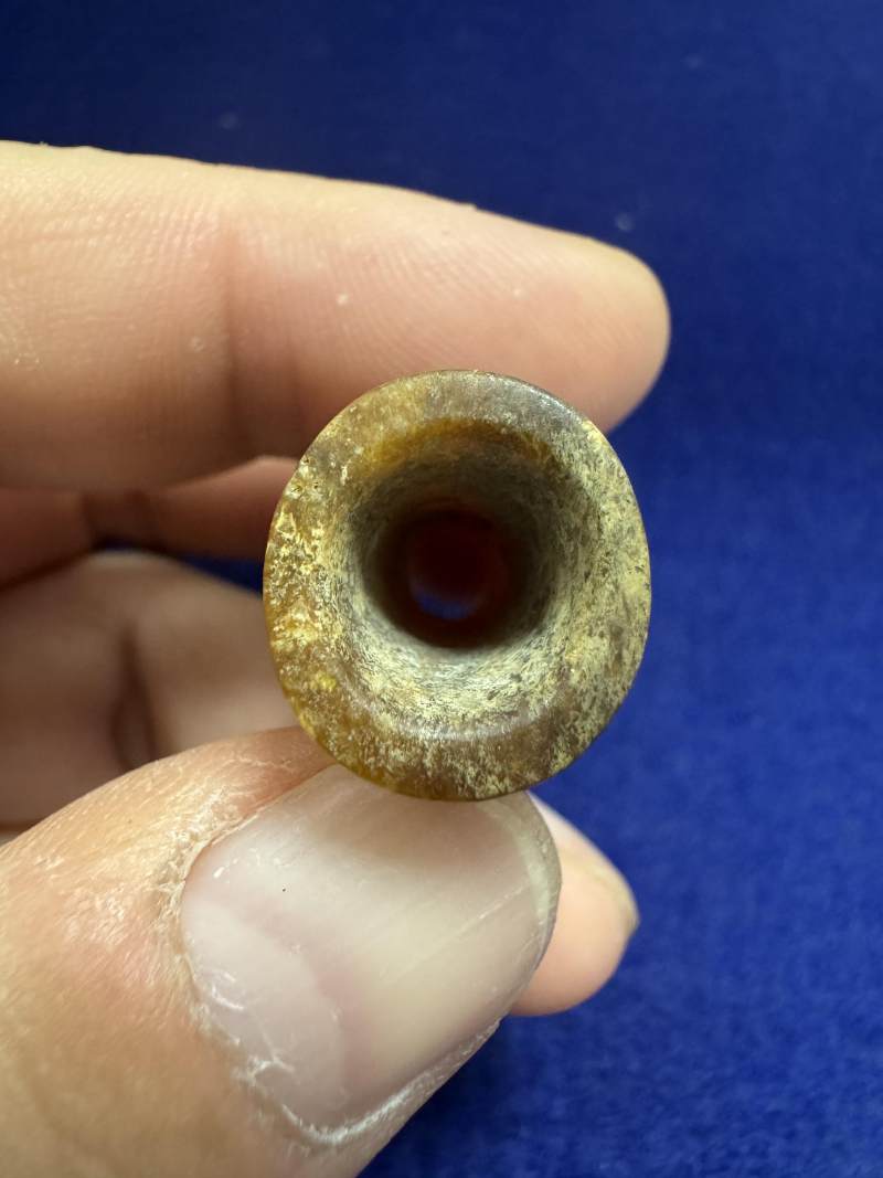 玉雕紅沁弦紋飾 - 图8