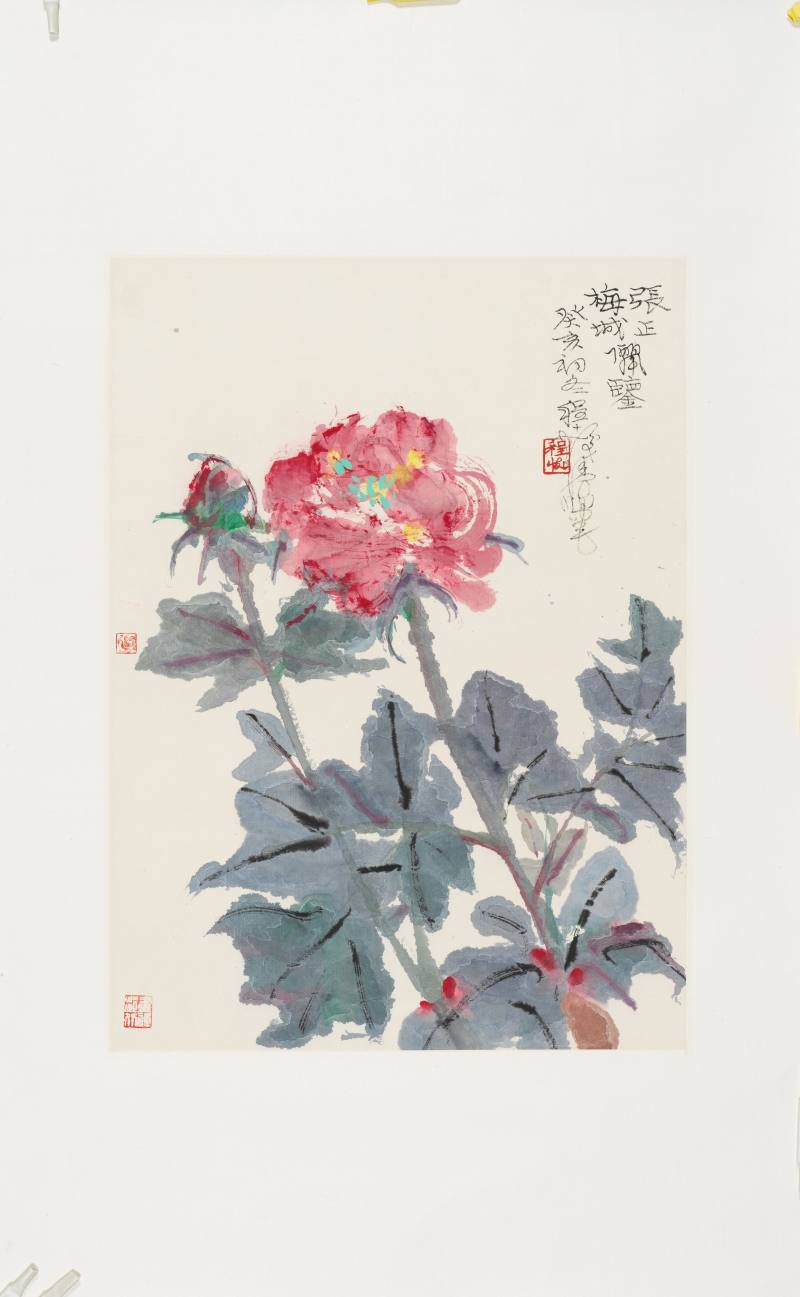 癸亥（1983年）作 程十髮 牡丹 - 图2