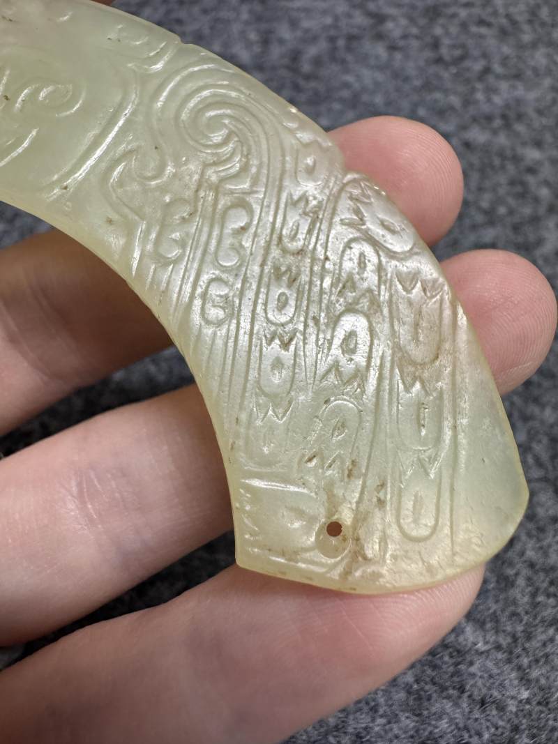 黃玉人鳳合體蹲坐神像 - 图20