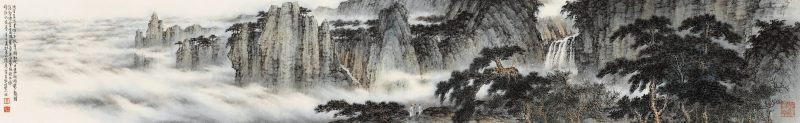 辛巳（2001年）作 胡念祖 峨峨千仞青