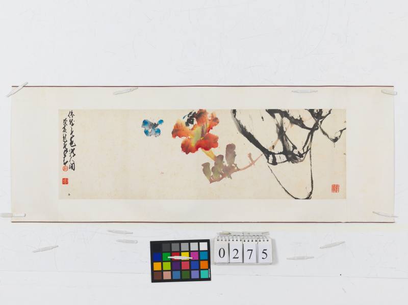 癸亥（1983年）作 趙少昂 蝴蝶花卉 - 图2