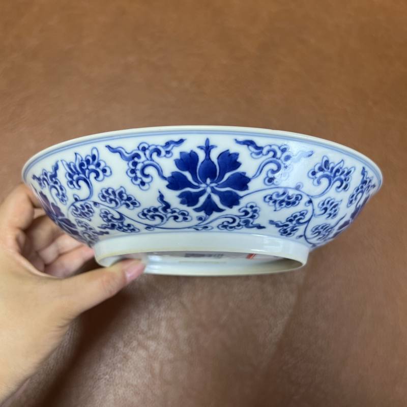 清乾隆 青花缠枝宝相花纹盘 - 图3