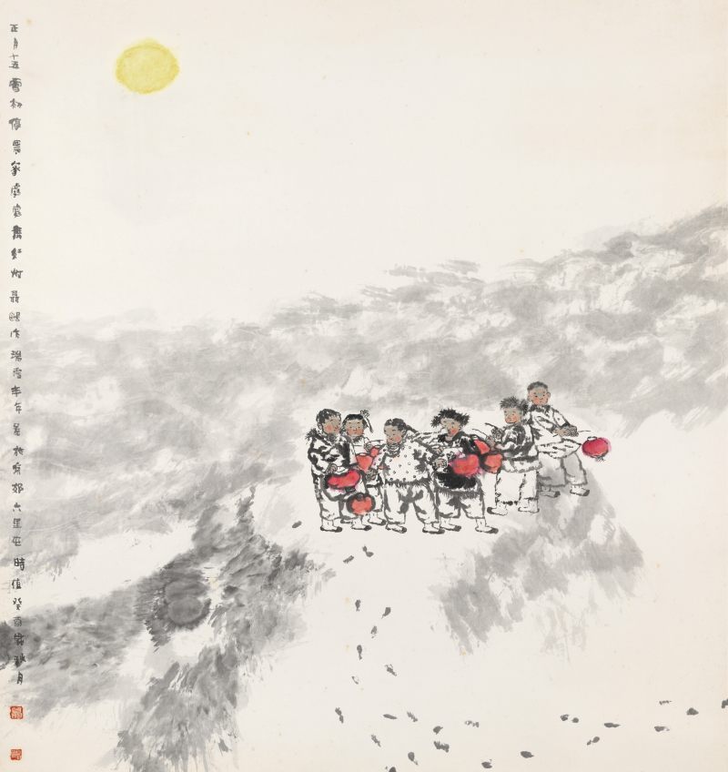 癸酉（1993年）作 聶 鷗 瑞雪豐年圖
