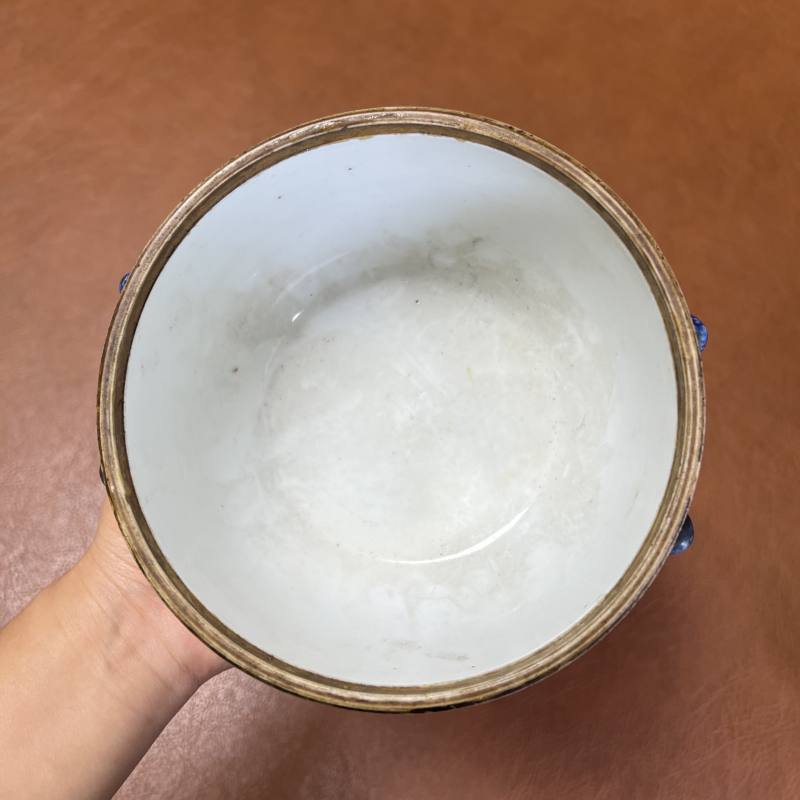 清光绪 粉彩夔凤纹狮耳缸 - 图9