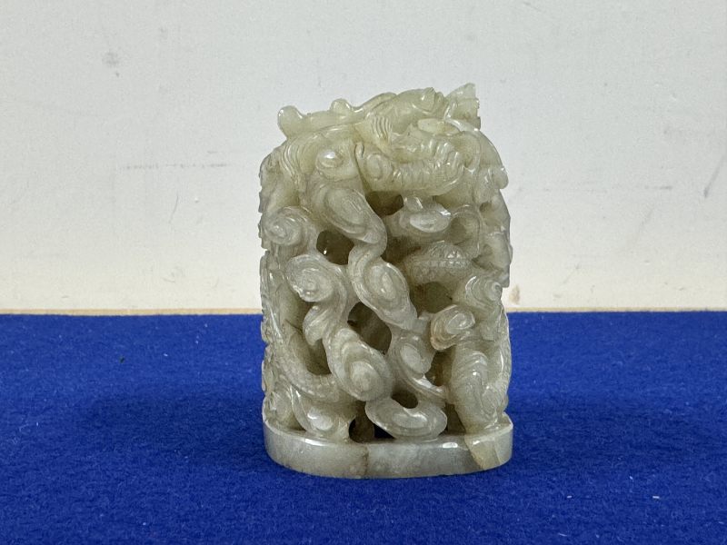 元 白玉龍紋爐頂 - 图7