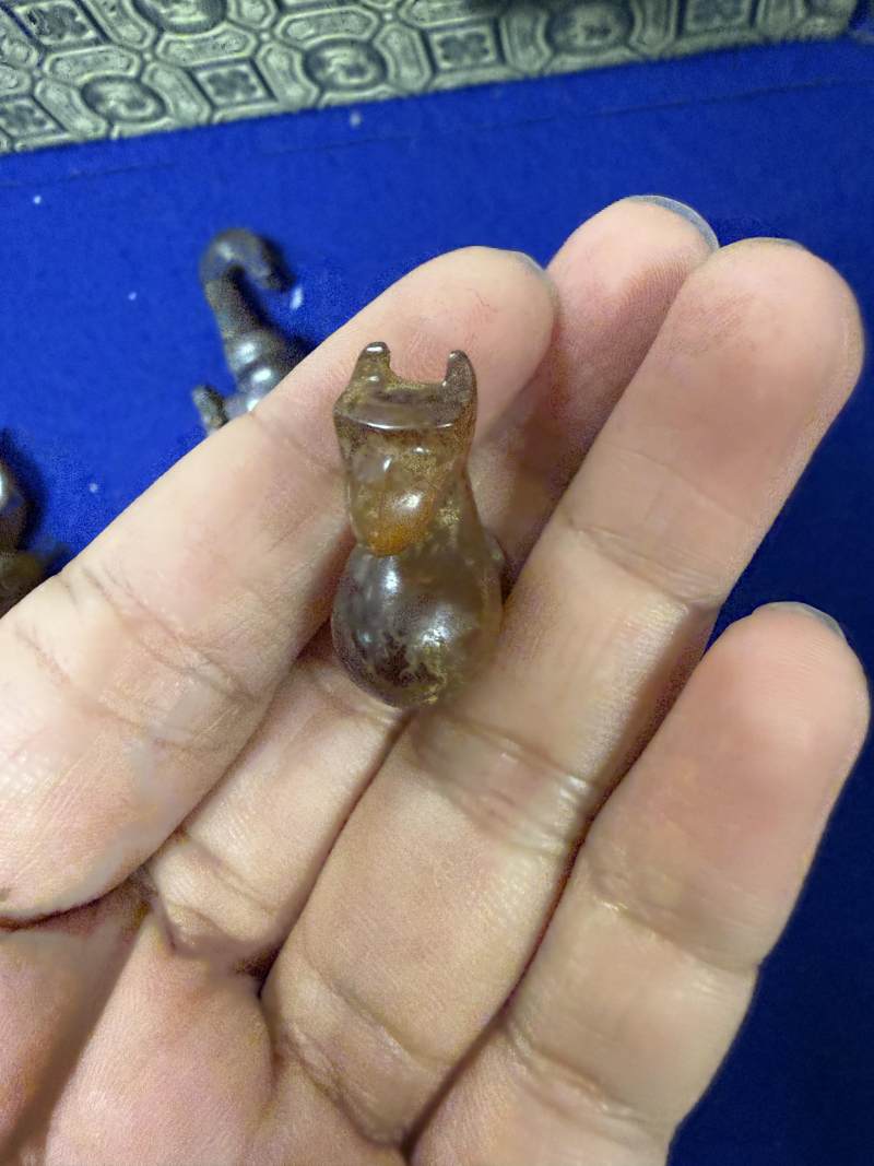 瑪瑙龍首帶鉤一組七件 - 图57