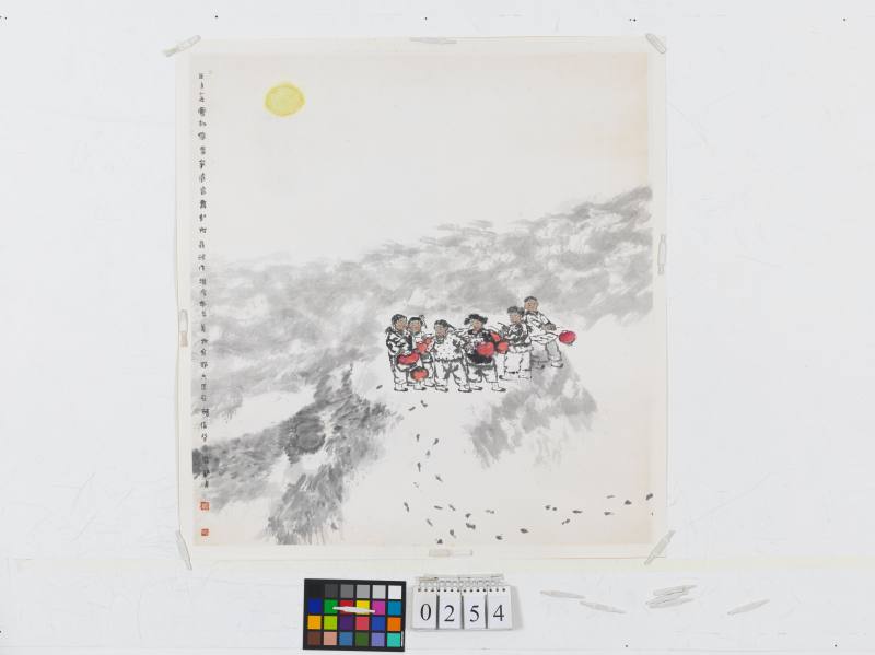 癸酉（1993年）作 聶 鷗 瑞雪豐年圖 - 图2