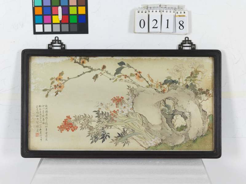 丙戌（1886年）作 居 廉、黎 雍等 花石四幀 - 图4