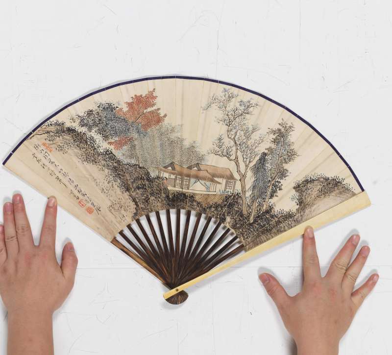 溥 儒 落木秋心·草書五言詩 - 图2