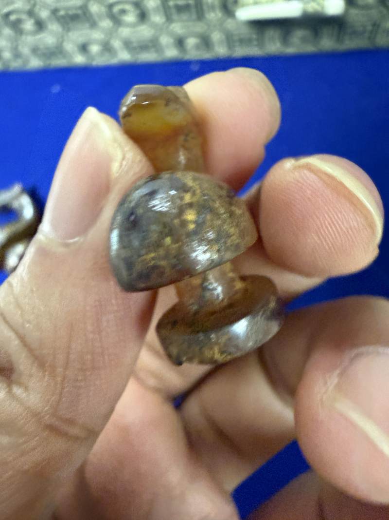 瑪瑙龍首帶鉤一組七件 - 图63