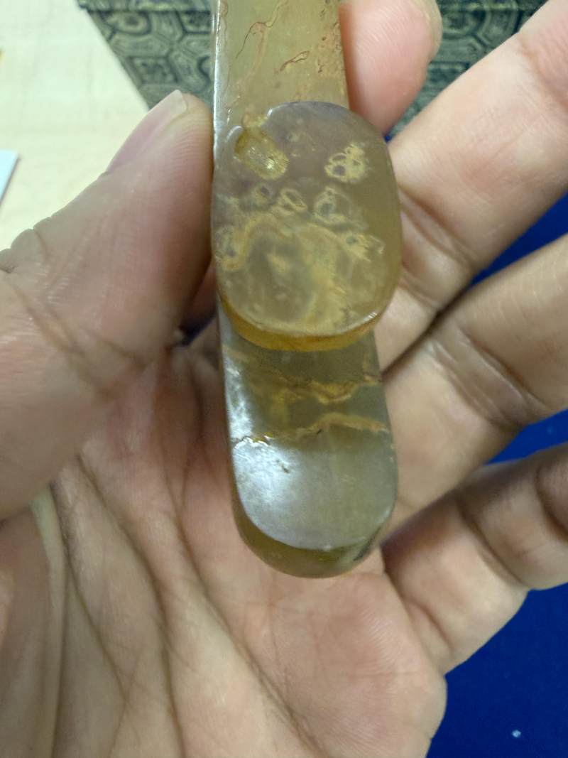 瑪瑙龍首帶鉤一組七件 - 图11