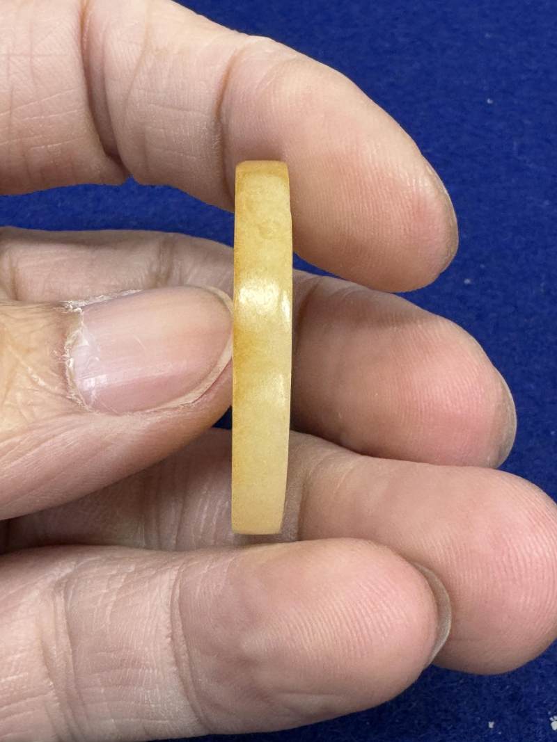 白玉紅沁龍紋玦一對 - 图18