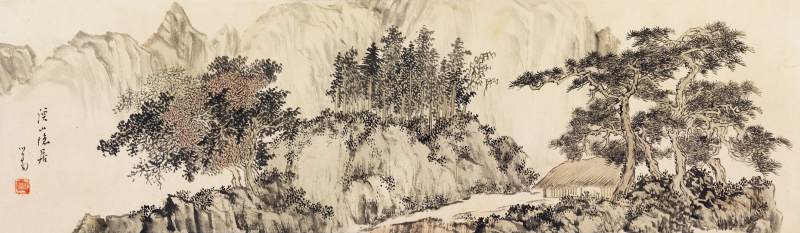 溥 儒 溪山隱居