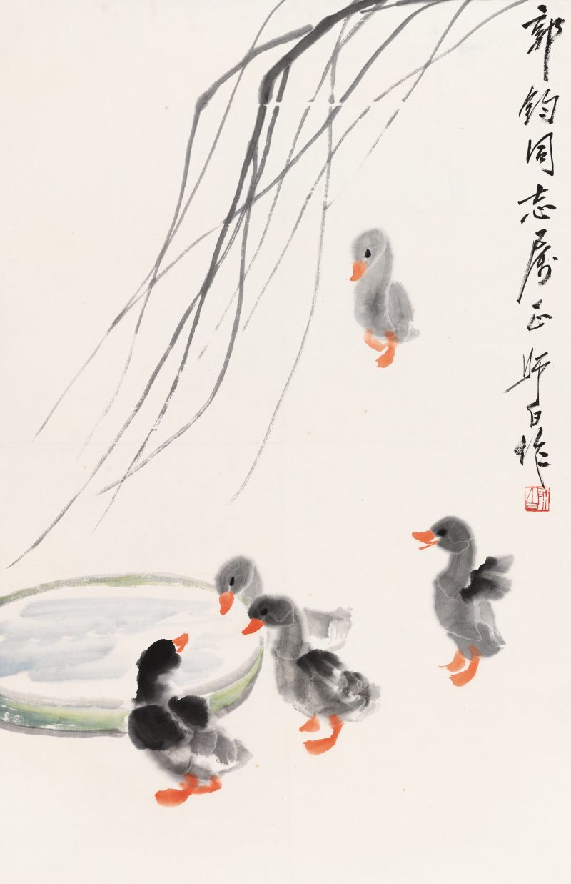 婁師白 五鴨圖